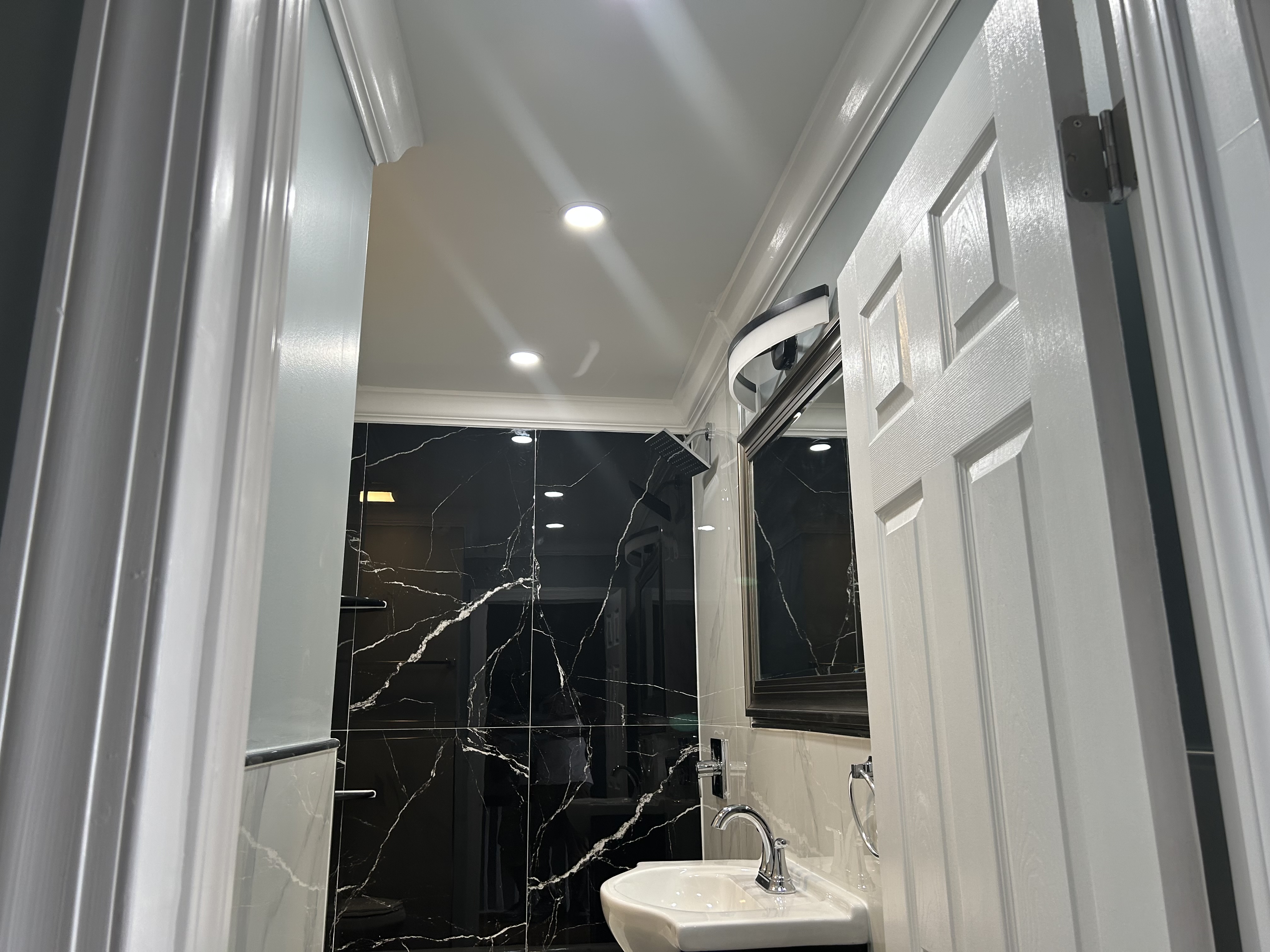 New Lighting In Residential Bathroom